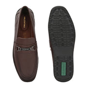 Men Premium Leather Brown Formal Slip-On Shoes (Boat-11-Brown)