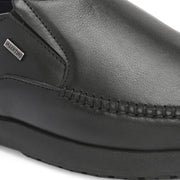 Men Premium Leather Black Formal Slip-On Shoes (Boat-22-Black)