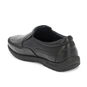 Men Premium Leather Black Formal Slip-On Shoes (Boat-22-Black)