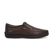 Men Premium Leather Brown Formal Slip-On Shoes (Boat-22-Brown)