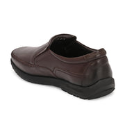 Men Premium Leather Brown Formal Slip-On Shoes (Boat-22-Brown)