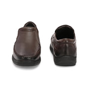 Men Premium Leather Brown Formal Slip-On Shoes (Boat-22-Brown)