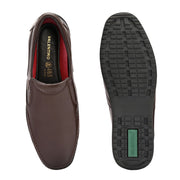Men Premium Leather Brown Formal Slip-On Shoes (Boat-22-Brown)