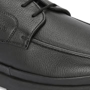 Men Premium Leather Black Formal Lace-Up Shoes (Boat-51-Black)