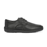 Men Premium Leather Black Formal Lace-Up Shoes (Boat-51-Black)