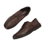 Men Premium Leather Brown Formal Lace-Up Shoes (Boat-51-Brown)