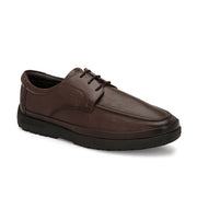 Men Premium Leather Brown Formal Lace-Up Shoes (Boat-51-Brown)