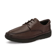 Men Premium Leather Brown Formal Lace-Up Shoes (Boat-51-Brown)