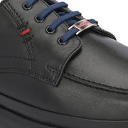 West Port Men Premium Leather Black Lace Up Shoes (Boat-61-Black)