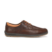 West Port Men Premium Leather Brown Lace Up Shoes (Boat-61-Brown)