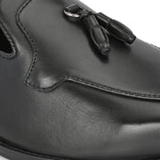 West Port Men Leather Tassel Loafers (Champion-10-Black)