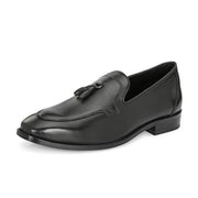 West Port Men Leather Tassel Loafers (Champion-10-Black)