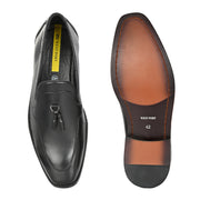 West Port Men Leather Tassel Loafers (Champion-10-Black)