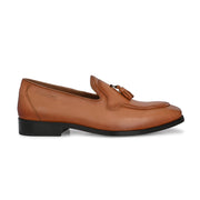 West Port Men Leather Tassel Loafers (Champion-10-Tan)