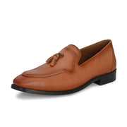 West Port Men Leather Tassel Loafers (Champion-10-Tan)