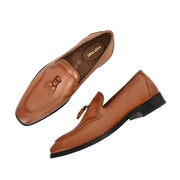West Port Men Leather Tassel Loafers (Champion-10-Tan)