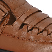 Men Premium Leather Tan Sandal (CityWalker-23-Tan)