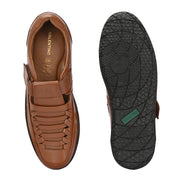 Men Premium Leather Tan Sandal (CityWalker-23-Tan)