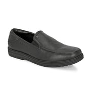 Men Premium Leather Black Slip-On Formal Shoes | Available in sizes 5 UK to 12 UK (Comforter-07-Black)