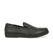 Men Premium Leather Black Slip-On Formal Shoes | Available in sizes 5 UK to 12 UK (Comforter-07-Black)
