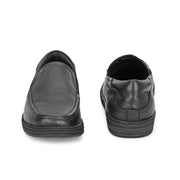 Men Premium Leather Black Slip-On Formal Shoes | Available in sizes 5 UK to 12 UK (Comforter-07-Black)