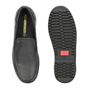 Men Premium Leather Black Slip-On Formal Shoes | Available in sizes 5 UK to 12 UK (Comforter-07-Black)