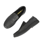 Men Premium Leather Black Slip-On Formal Shoes | Available in sizes 5 UK to 12 UK (Comforter-07-Black)