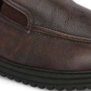 Men Premium Leather Pine Slip-On Formal Shoes | Available in sizes 5 UK to 12 UK (Comforter-07-Pine)