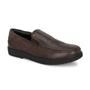 Men Premium Leather Pine Slip-On Formal Shoes | Available in sizes 5 UK to 12 UK (Comforter-07-Pine)