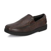 Men Premium Leather Pine Slip-On Formal Shoes | Available in sizes 5 UK to 12 UK (Comforter-07-Pine)