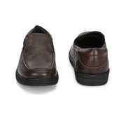 Men Premium Leather Pine Slip-On Formal Shoes | Available in sizes 5 UK to 12 UK (Comforter-07-Pine)