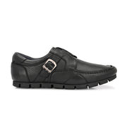 Men Premium Leather Comfort Shoes (Creative-81-Black)