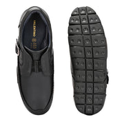 Men Premium Leather Comfort Shoes (Creative-81-Black)