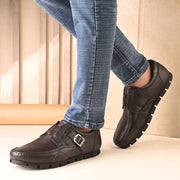 Men Premium Leather Comfort Shoes (Creative-81-Brown)