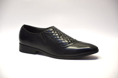 Men Premium Leather Black Slip-On Formal Shoes (V-Paris-05)