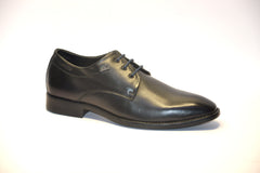 Men Premium Leather Black Lace-Up Formal Derby Shoes (Giness-52)