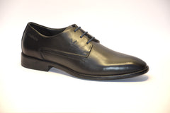 Men Premium Leather Black Lace-Up Formal Derby Shoes (Giness-55)