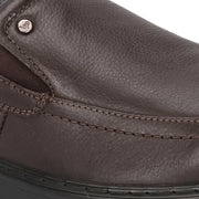 Men Premium Leather Black Formal Slip-On Shoes (Airman-02-Brown)