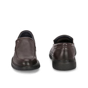Men Premium Leather Black Formal Slip-On Shoes (Airman-02-Brown)