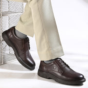 Men Premium Leather Brown Formal Lace-Up Shoes (AirMan-62-Brown)