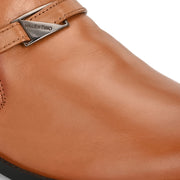 Men Premium Leather Teak Formal Ankle Chelsea Boot (Amazona-95-Teak)