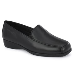 Women Premium Leather Slip On Formal Shoes (W-MICHELLE-10-BLACK)