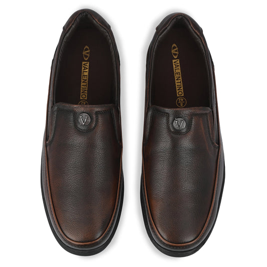 FIT-02 MEN LEATHER PINE FORMAL SLIP ON MOCCASSINS