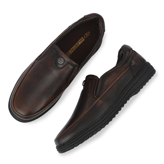 FIT-02 MEN LEATHER PINE FORMAL SLIP ON MOCCASSINS