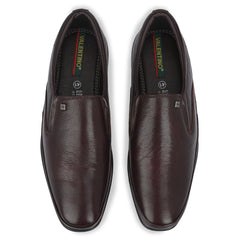 Men Premium Leather Brushoff Slip-On Formal Shoes (Port-02)