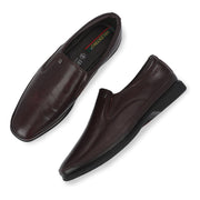 Men Premium Leather Brushoff Slip-On Formal Shoes (Gateway-02-Brushoff)
