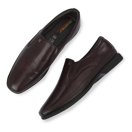 PORT-02 MEN LEATHER BRUSH OFF FORMAL SLIP ON MOCCASSINS