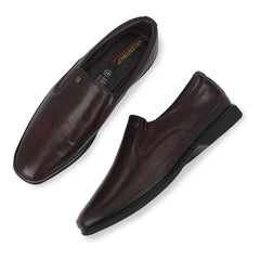 Men Premium Leather Brushoff Slip-On Formal Shoes (Port-02)