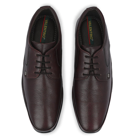 Men Premium Leather Lace-Up Formal Derby Shoes (Port-52)