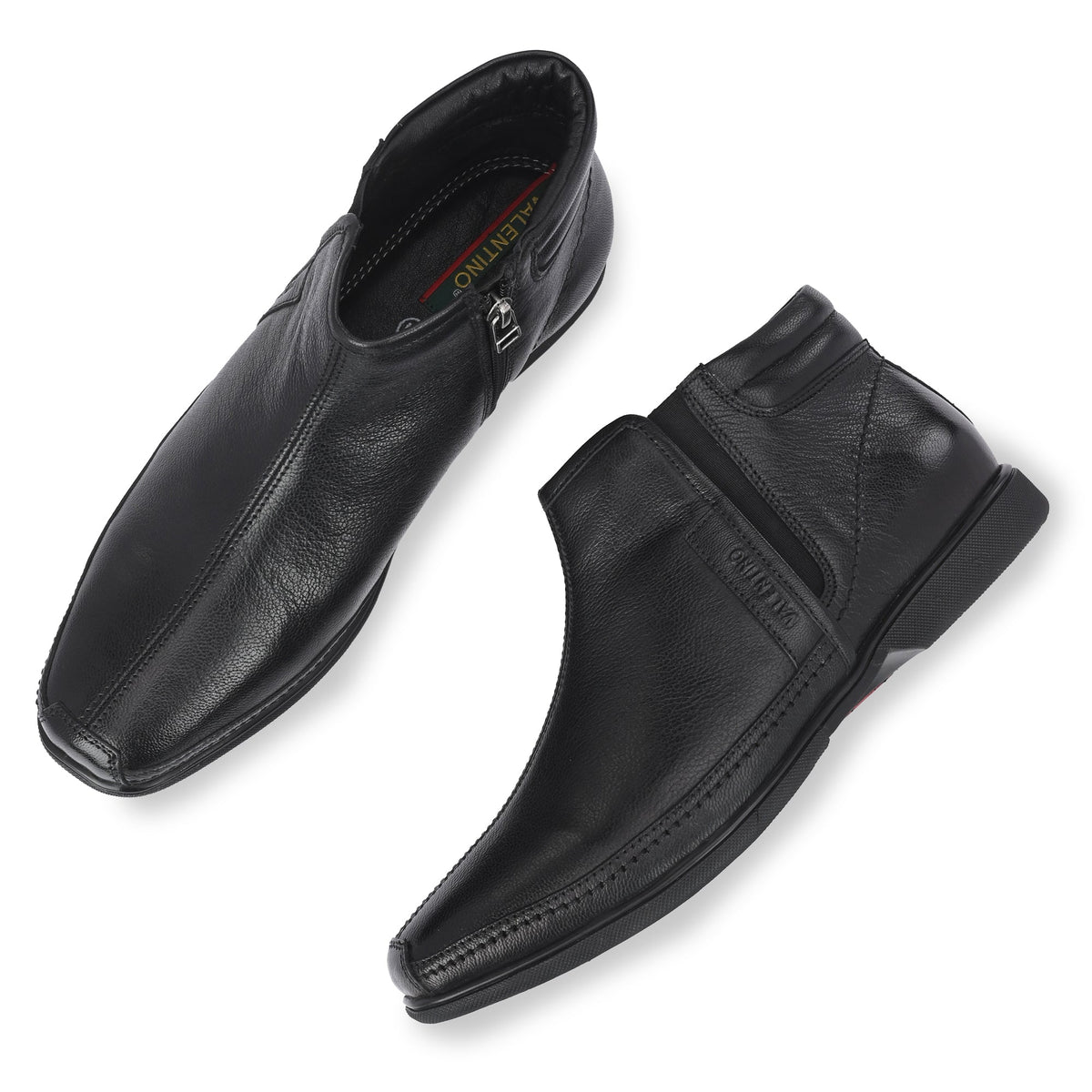 PORT-86 BLACK MEN LEATHER ZIP BOOT